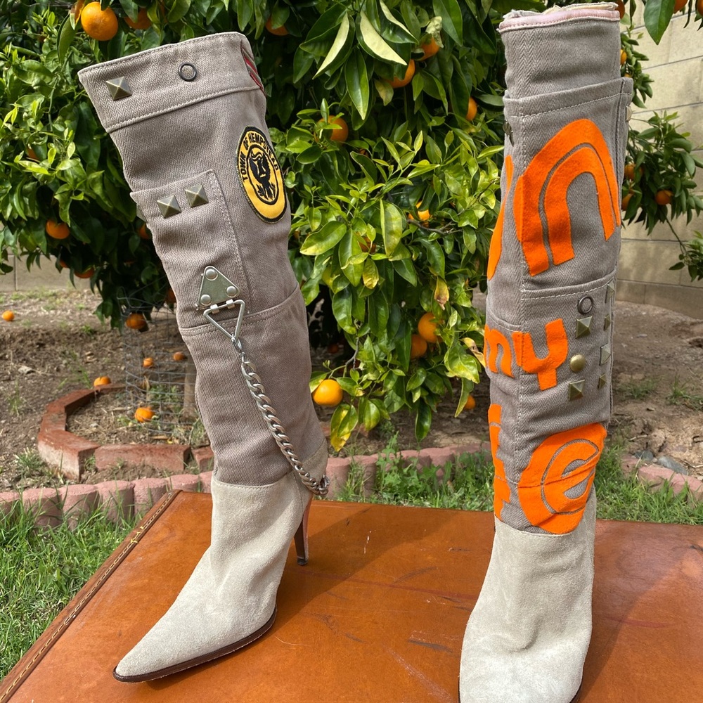 Dolce & Gabbana Unique Knee High Heel Boots